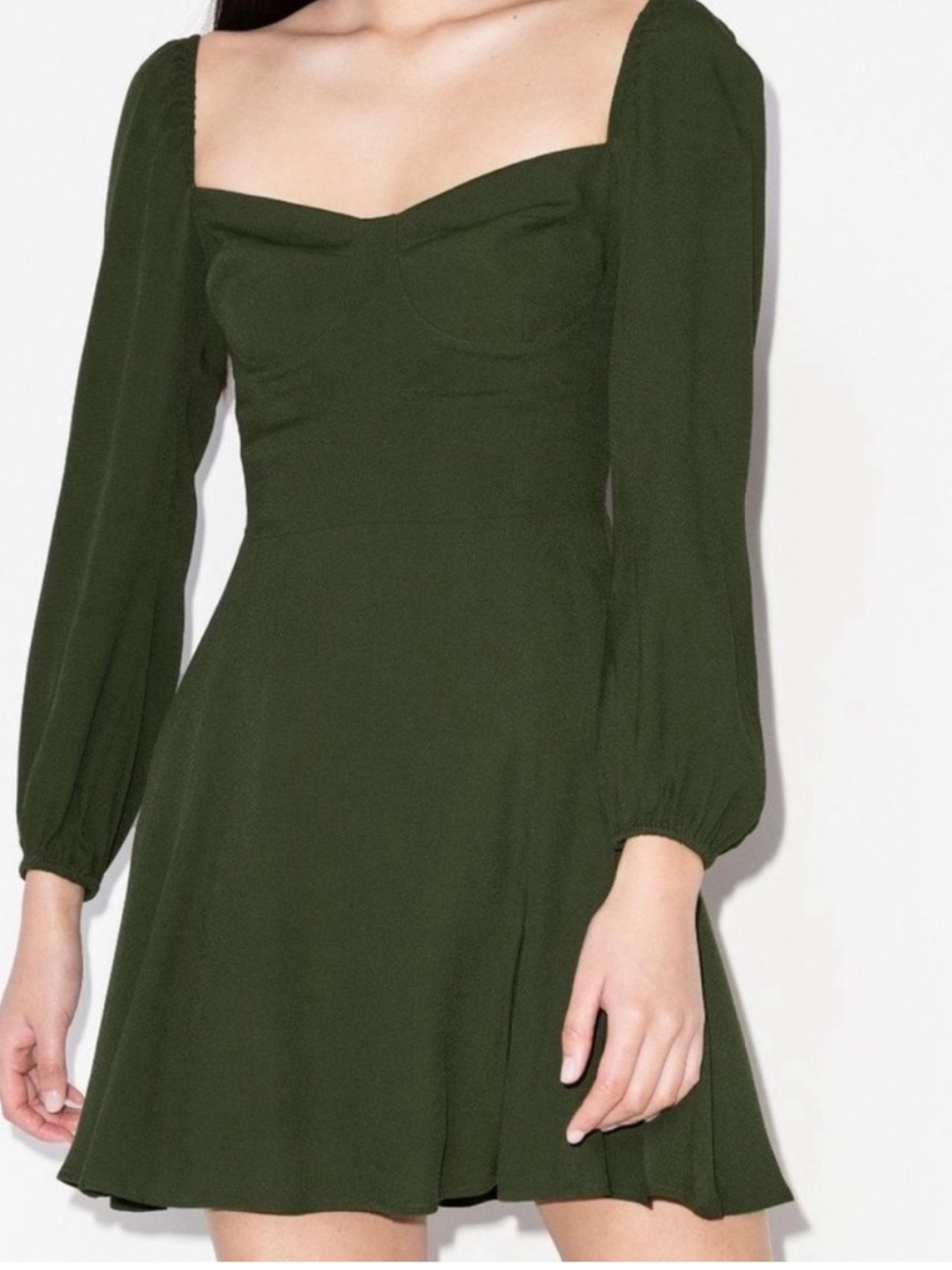 Reformation Mochi Linen Dress in Green Size 4